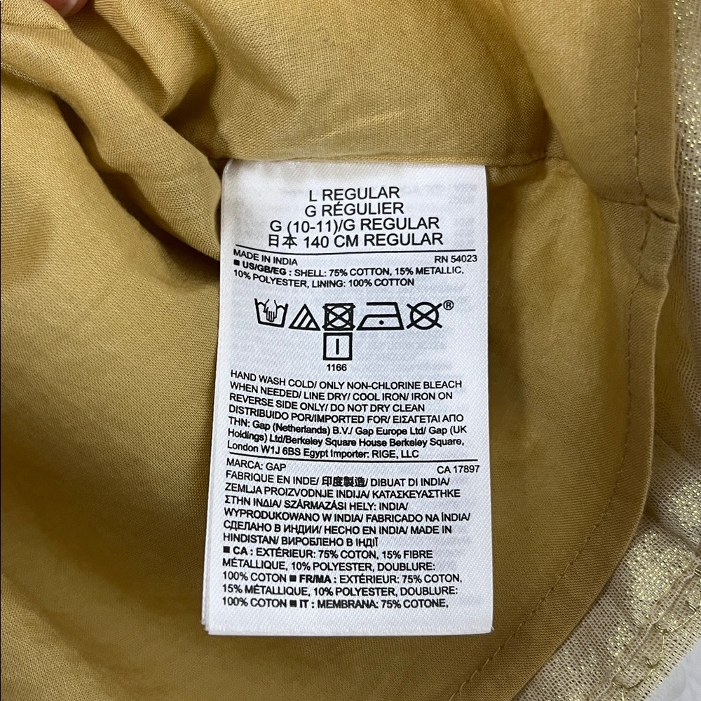 GAP Kids Champagne Gold Sequin Dress Sz L (10) - Picture 6 of 8